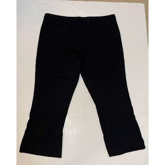 MAX & MIA Women’s Size XL Capri Pants Black Rayon Nylon Spandex - Picture 2 of 7